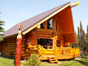 alaska cabins log alaskan homes kits land rent rental superior logs made pre cabin